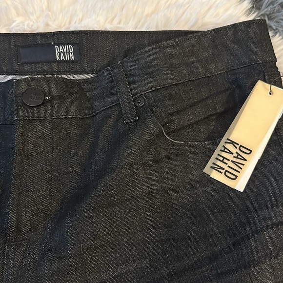 NWT David Kahn black washed skinny bootcut denim size 31 - Picture 2 of 8